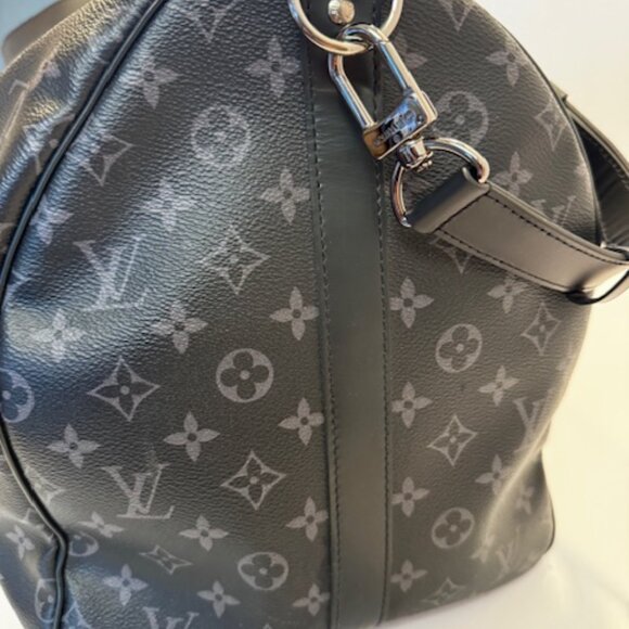 Louis Vuitton Keepall Bandouliere 55 Monogram Eclipse Duffle Bag - Picture 8 of 11